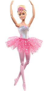 Barbie Dreamtopia Twinkle Lights Ballerina Doll with Blonde Hair & Light-Up Feature Wearing Royal Headband & Pink Tutu