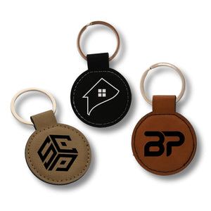 Custom logo leather keychain, Promotional items with your logo, Realtor supplies, Realtor gifts for clients, Employee appreciation gifts bulk, Corporate gifts for clients Handmade in the USA