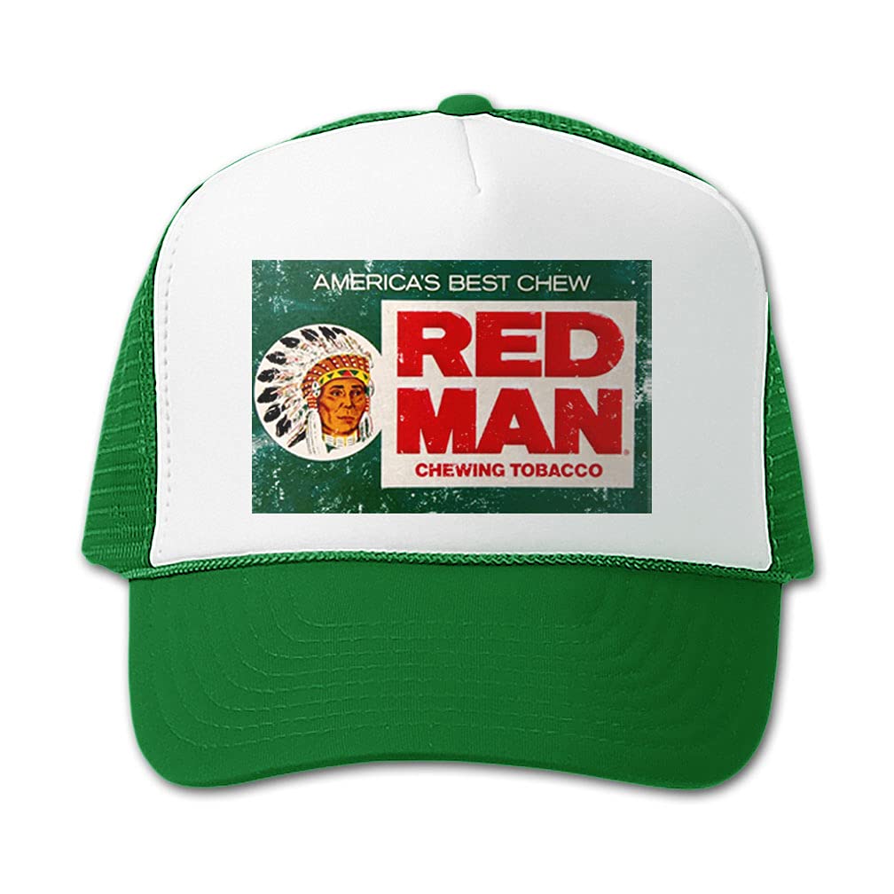 Red Man Chewing Vintage Style Trucker Hat Redman Retro Classic Snapback Cap