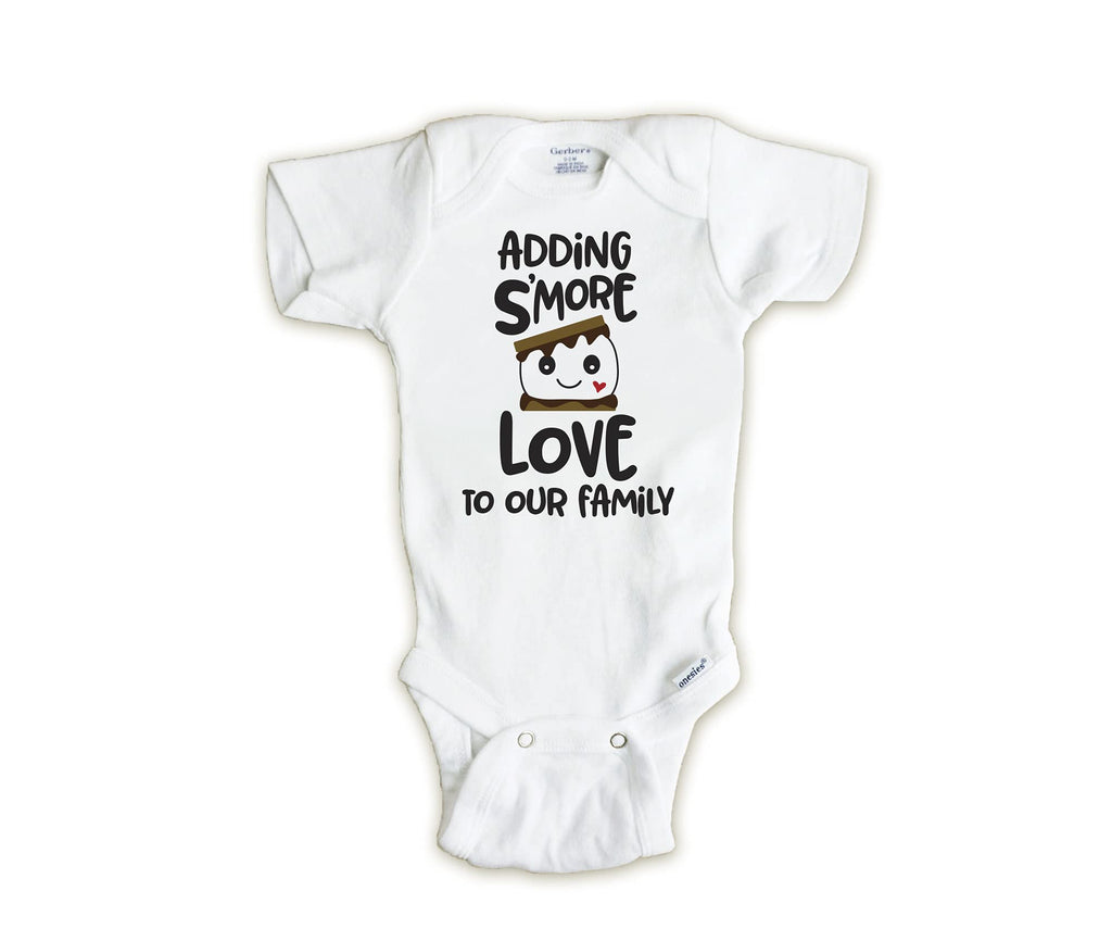 Adding Smore Love To Our Family, Camping Pregnancy Shirt, Baby Announcement Onesie (0-3 months)