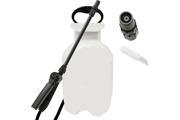 White sprayer with black handle and nozzle on a white background, featuring the Chapin brand.