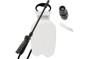 White sprayer with black handle and nozzle on a white background, featuring the Chapin brand.
