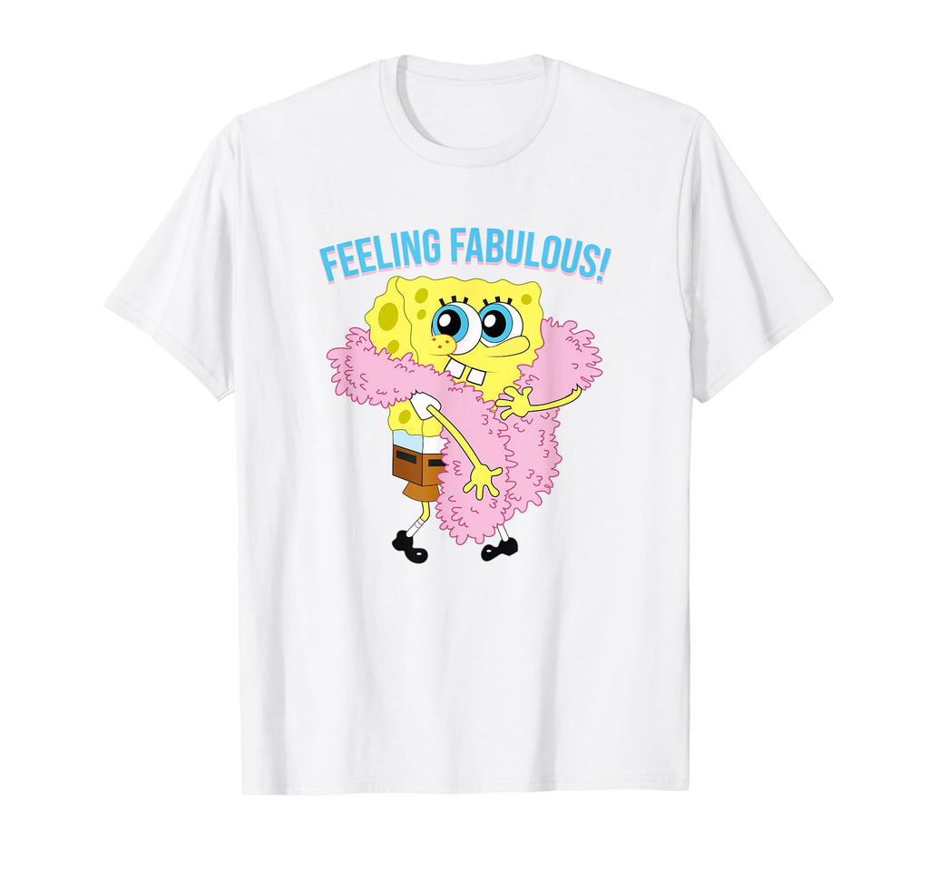 Mademark x SpongeBob SquarePants - SpongeBob in Feather Boa - Feeling Fabulous! T-Shirt