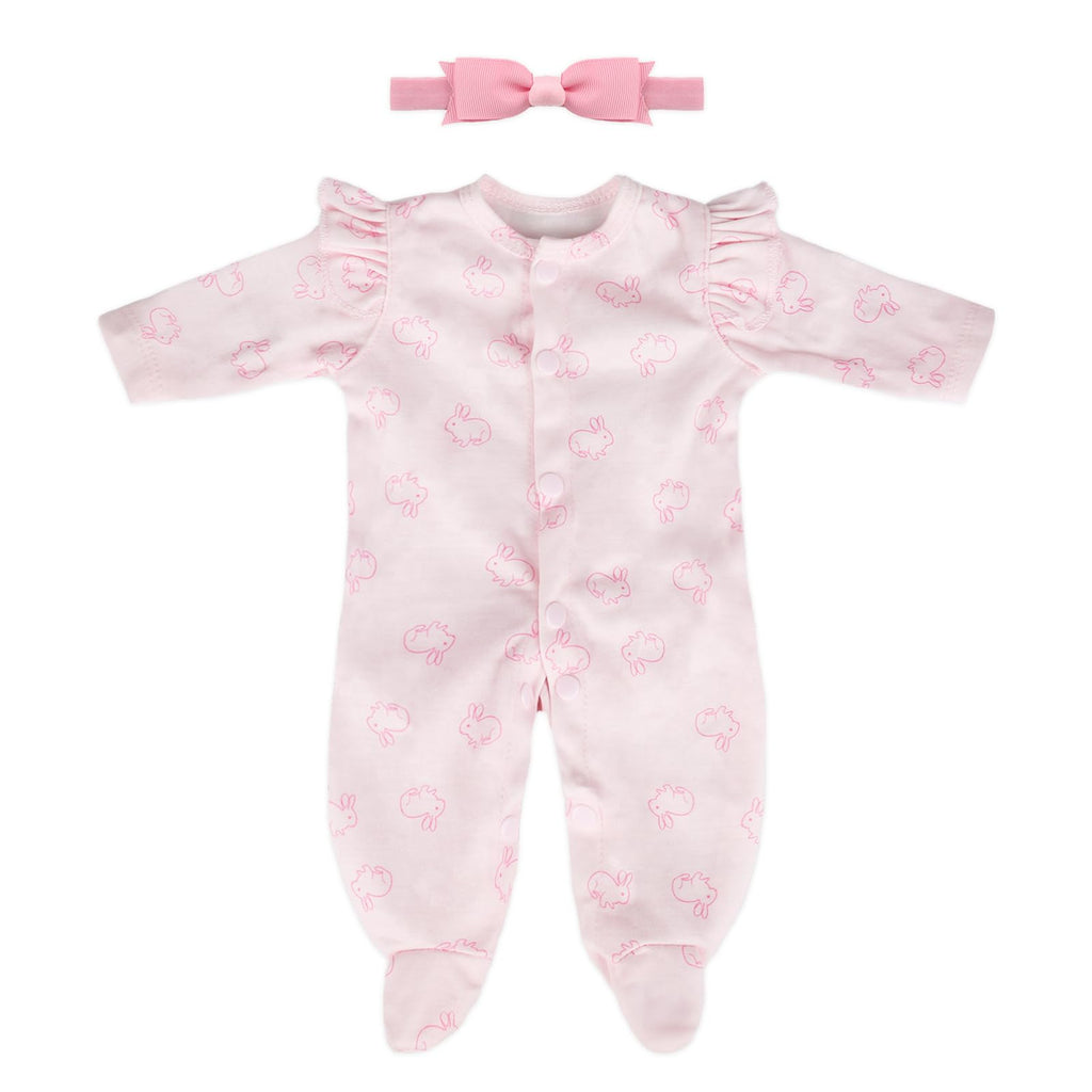 Realistic Reborn Baby Doll Clothes 16-18 inch 2pcs Pink Outfits Clothing Set Accessories Suitable for Reborn Babies and Newborns