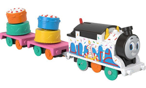 Thomas & Friends Motorized Toy Train, Wobbly Cake Thomas Engine with Cargo Cars & Pieces for Pretend Play Preschool Kids?Ages 3+ Years