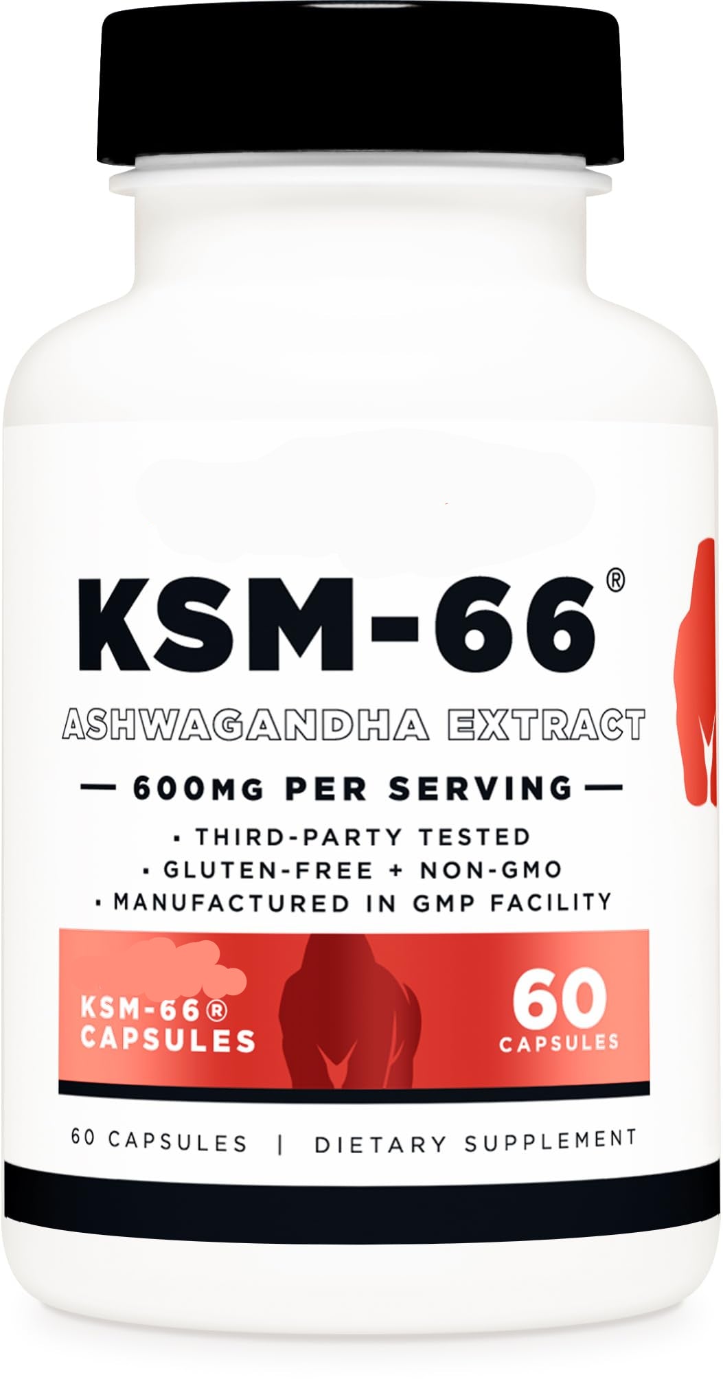 Primal KSM-66 Ashwagandha Extract supplement bottle on a white background
