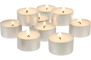 Stonebriar Unscented Long Burning White Tealight Candles, Bulk Pack, 6-7 Hour Burn Time, Smokeless Tealights for Parties, Weddings, Home, 50 Count