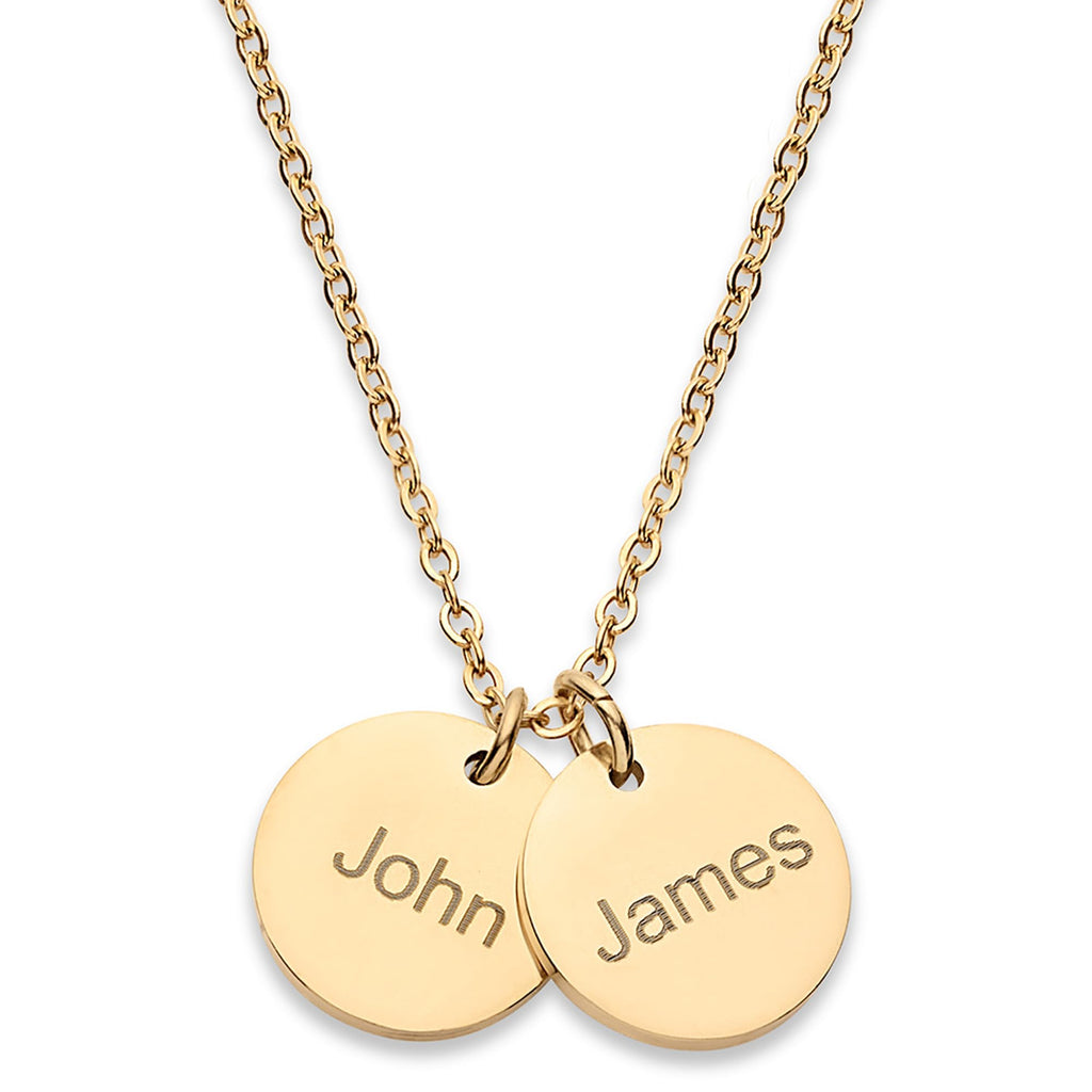 Personalized Kids Name Necklaces for Mom, Wife, Women, Custom Engraved Christmas, Mother's Day, Birthday Day Gift Daughter Grandkids,18k Gold Plated, 1 to 5 Multiple Charms Boys Girls Family Jewelry