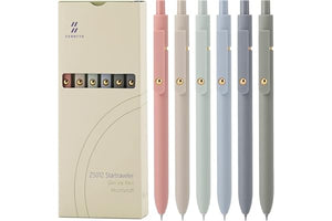 Ddaowanx Gel Pens, 6 Pcs 0.5mm Quick Dry Black Ink Pens Fine Point Smooth Writing Pens, Cute Office School Supplies Gifts for Women