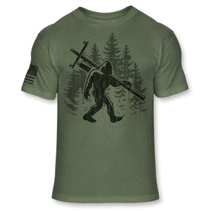 Bigfoot Lineman T-Shirt - Funny Sasquatch Lineman Shirt - Big Foot Power line Man Tee - Soft Blend T - A170 Multicolor