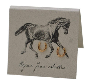 Horseshoe Studs - 14k gold over sterling silver