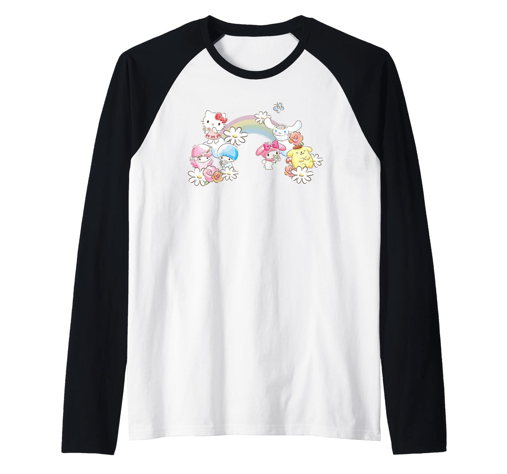 Sanrio Spring Hello Kitty Little Twin Stars My Melody Purin Raglan Baseball Tee
