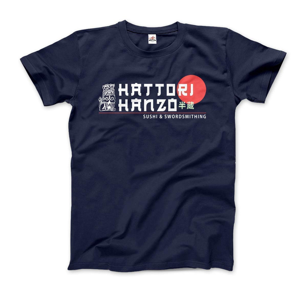 Hattori Hanzo, Sushi and Swordsmithing T-Shirt (Adults, Kids, Short & Long Sleeve) Black