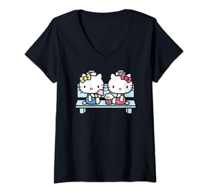 Womens Hello Kitty Sailors Mimmy V-Neck T-Shirt