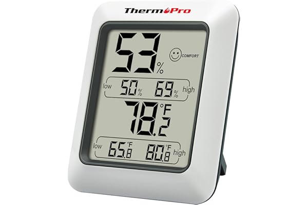 ThermoPro TP50 Digital Hygrometer Indoor Thermometer Room Thermometer and Humidity Gauge with Temperature Humidity Monitor
