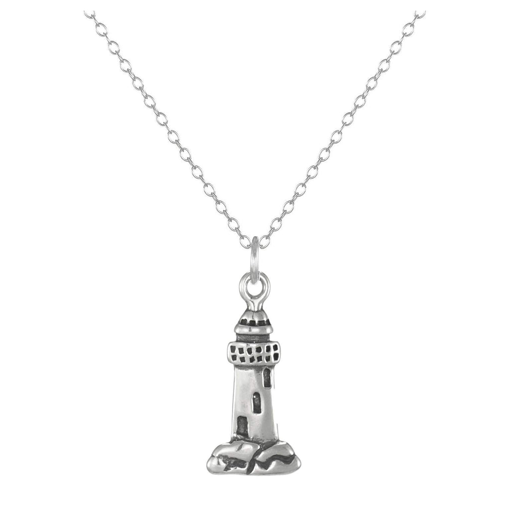 Jewelry by Dawn Sterling Silver Small Lighthouse Necklace 16, 18 or 20 inch
