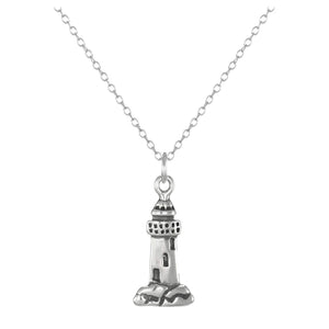 Jewelry by Dawn Sterling Silver Small Lighthouse Necklace 16, 18 or 20 inch