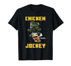 A Minecraft Movie Chicken Jockey Baby Zombie Logo T-Shirt