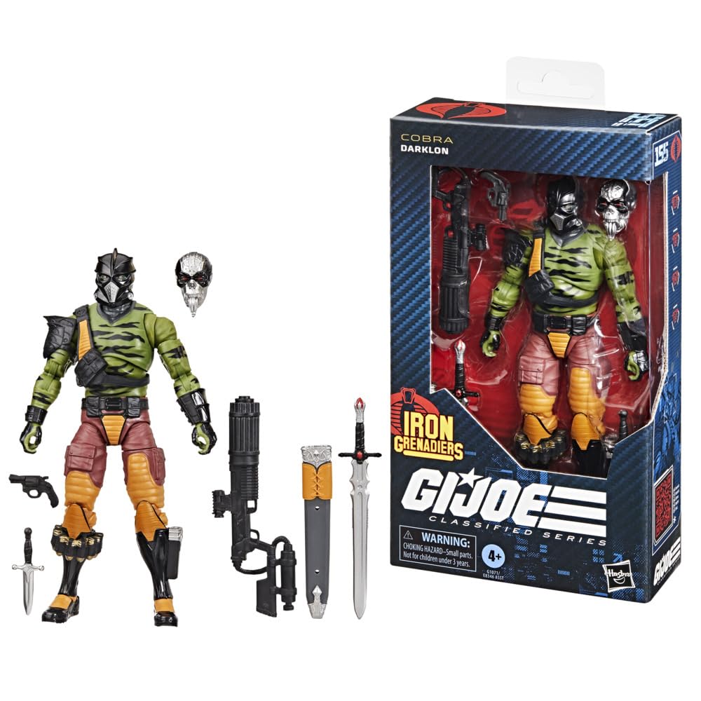 G.I. Joe Classified Series #155, Darklon, Collectible 6 Inch Action Figure with 6 Accessories