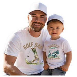 Funny Daddy’s Little Caddie Matching Shirt – Golf Dad and Baby Outfit, Daddy and Daughter or Son Shirt, Best Daddy by Par Father’s Day or New Dad Gift