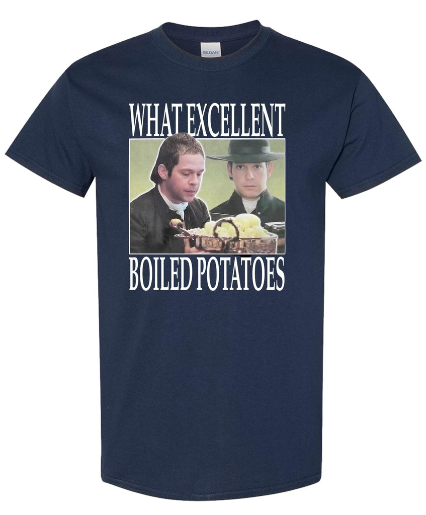ElixirStreet Boiled Potatoes Funny Meme Shirt Pride and Prejudice Fitzwliam Dary Tee Elizbeth Benet Ring Dress Multi Color