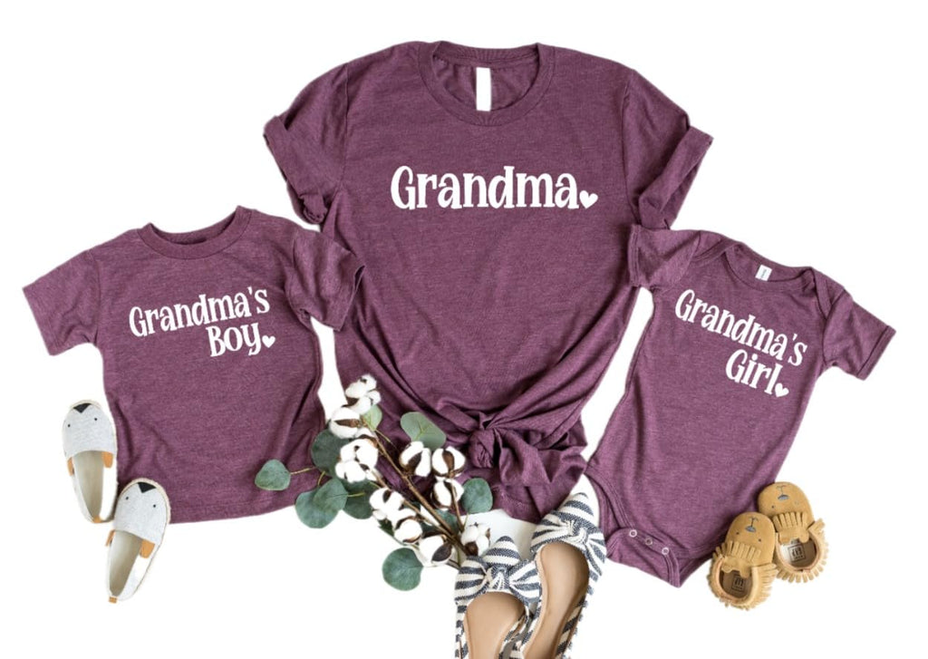 Grandma Boy Grandma Girl Shirt, Matching Mothers Day Shirts, Grandma Gifts for Mothers Day, Grandma Gift Shirt Multicolor