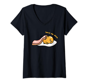 Womens Gudetama "Leave Me Alone" V-Neck T-Shirt