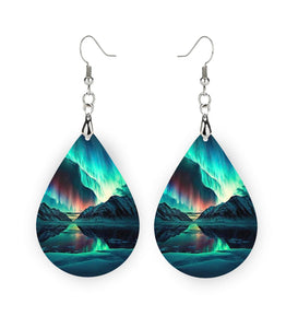 Northern Lights Night Sky Dangle Earrings