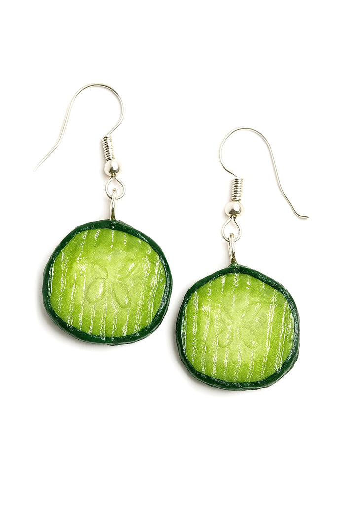 Pickle earrings | Dill chip dangles, Food Earrings, Gift for Women and Girls