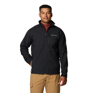 Columbia Mens Ascender Softshell Full Zip Rain Jacket, Black, 6X