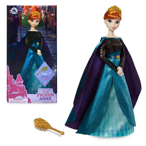 Disney Store Official Princess Classic Doll (Queen Anna from Frozen 2), 11 Inches, Includes Brush with Molded Details, Fully Posable Toy in Classic Outfit - Disney Princess Toys