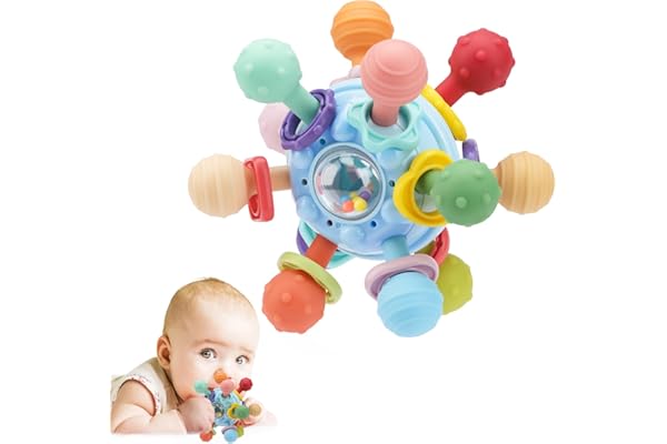 Baby Montessori Sensory Toys for 0-6 6-12 Months, Baby Teether Teething Toys for Babies 0 3 6 9 12 18 Months, Newborn Infant Learning Developmental Toys Gifts for 1 2 Year Old Boys Girls