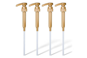 4 Pcs Coffee Syrup Pump Dispenser - Works as Skinny and Torani Syrup Pump - Fits Various 25.4 oz Bottles, Precise Dispensing 0.3oz & Lockable Design, Easy to Use & Clean, Ideal for Liquid & Pastes