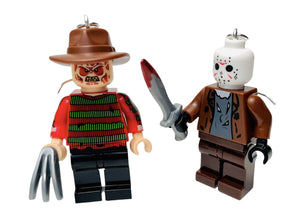 Compatible with Freddy Krueger and Jason Earrings STERLING SILVER Hooks Voorhees compatible with Friday the 13th Nightmare on Elm Street Freddie Horror Film Halloween Movie