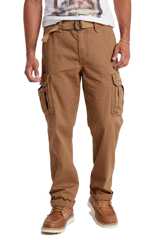 Unionbay Mens Survivor Iv Relaxed Fit Cargo - Reg and Big Tall Sizes Casual Pants, Chesnut, 32W X 34L US