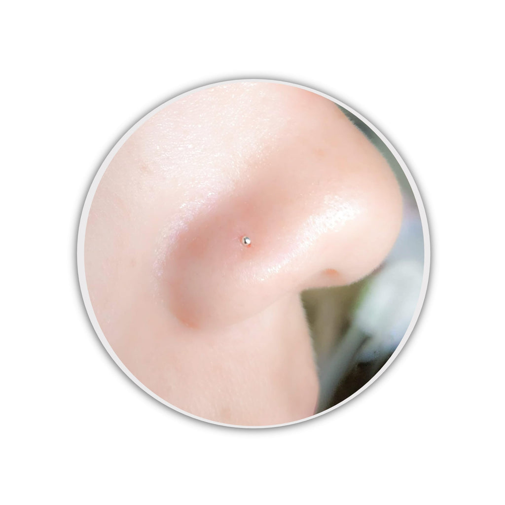 MoonliDesigns 1mm Ball Nose Stud Sterling Silver Tiny Small Micro Nose Bone Piercing 22g Sterling Silver Nose Jewelry