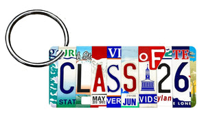 Class of 2026 License Plate Keychain, Made in USA, Class of 26, Class of 2026 bag tag, Class of 26 keychain, 2026 gift, 2026 graduation, gift for graduate, New Driver gift