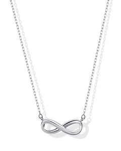 Zikichiky Silver Infinity Necklace for Women-Minimalist Mobius Pendant Necklace, Hypoallergenic Silver Jewelry Gifts for Anniversary Eternity Love