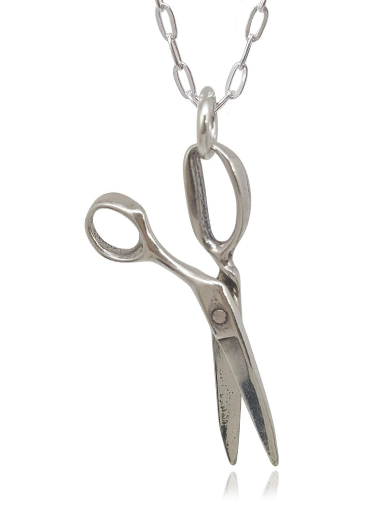 EnCharmed Sterling Silver Scissors 3D Charm Necklace, 18"