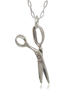 EnCharmed Sterling Silver Scissors 3D Charm Necklace, 18"
