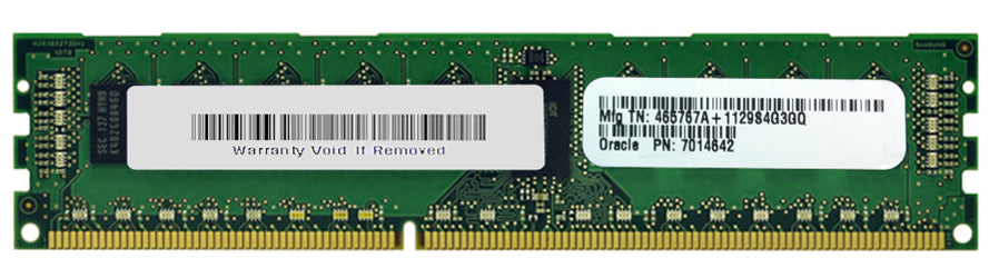 7014642 - Sun Oracle 4GB 1333MHz DDR3 PC3-10600 ECC Registered CL9 240-Pin DIMM 1.35V (LV) Dual Rank x8 Memory Module