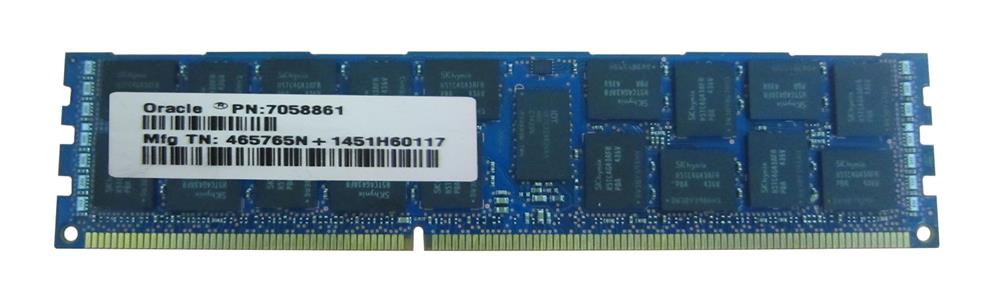 7058861 - Sun Oracle 16GB 1066MHz DDR3 PC3-8500 ECC Registered CL7 240-Pin DIMM 1.35V (LV) Dual Rank x4 Memory Module