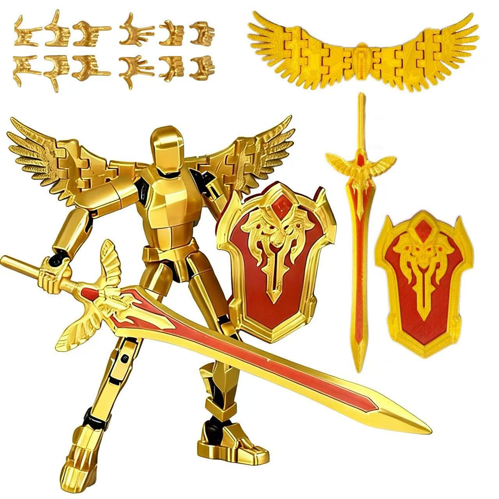 T13 Action Figure Set - (Assembled) 3D Printed Action Figure, Titan 13 Action Figure, Multi-Jointed Movable Dummy 13, Robot Action Figure, Birthday Gifts for Boys, Girls Desktop Decorations