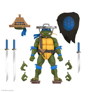 Super7 ULTIMATES! Teenage Mutant Ninja Turtles Ninja Nomad Leonardo - 7" TMNT Action Figure with Accessories Classic Cartoon Collectibles and Retro Toys