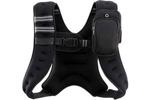 ZELUS Weighted Vest, 6lb/8lb/12lb/16lb/20lb/25lb/30lb Weight Vest with Reflective Stripe for Workout, Strength Training, Running, Fitness, Muscle Building, Weight Loss, Weightlifting