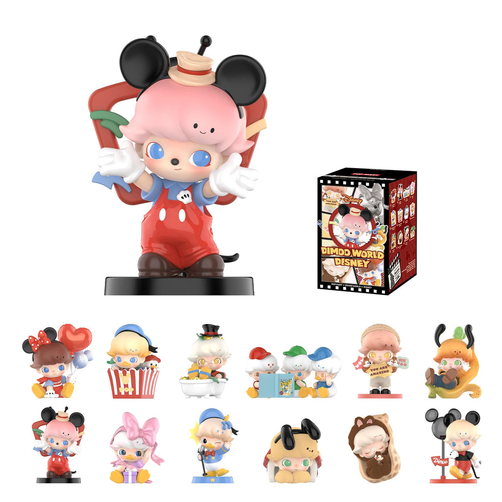 POP MART DIMOO World × Disney Series Figures, Blind Box Figures, Random Design Action Figures Collectible Toys Home Decorations, Single Box
