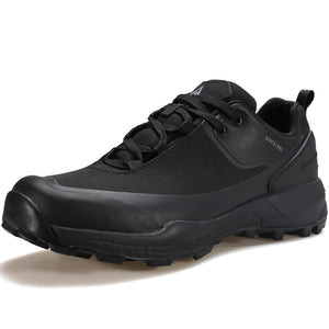 HUMTTO Men's Hiking Shoes - Waterproof Trekking Trail Footwear Lightweight Breathable Outdoor Work Sneakers 9.5 Black