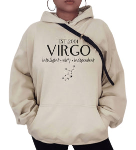 It's Your Day Clothing Personalized Zodiac Sweatshirt for Women - Scorpio Virgo Gemini Pisces Libra Hoodie Shirt Sign Gifts Unique Astrology Horoscope Long Sleeve Pullover