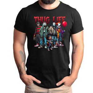 Thug Life Horror Shirt - Horror Graphic T-shirt & Sweatshirt - Thug Life Halloween Menacing Masks Unisex Shirts (T-shirt)