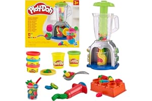 Play Doh Swirlin' Smoothies Toy Blender Playset, Play Kitchen Appliances, Kids Arts and Crafts Toys for 3 Year Old Girls and Boys and Up